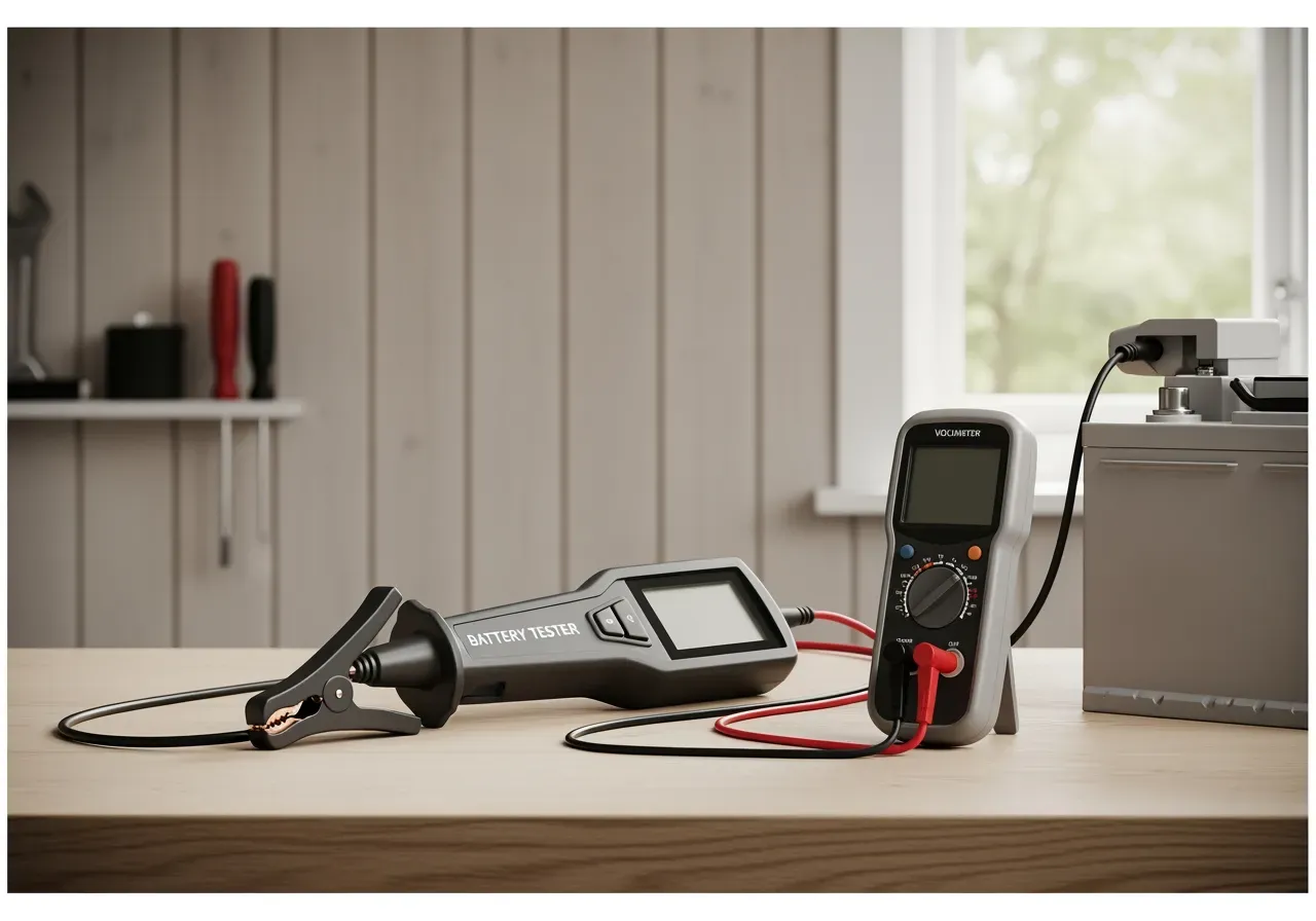 Batteritestare och voltmätare för bil