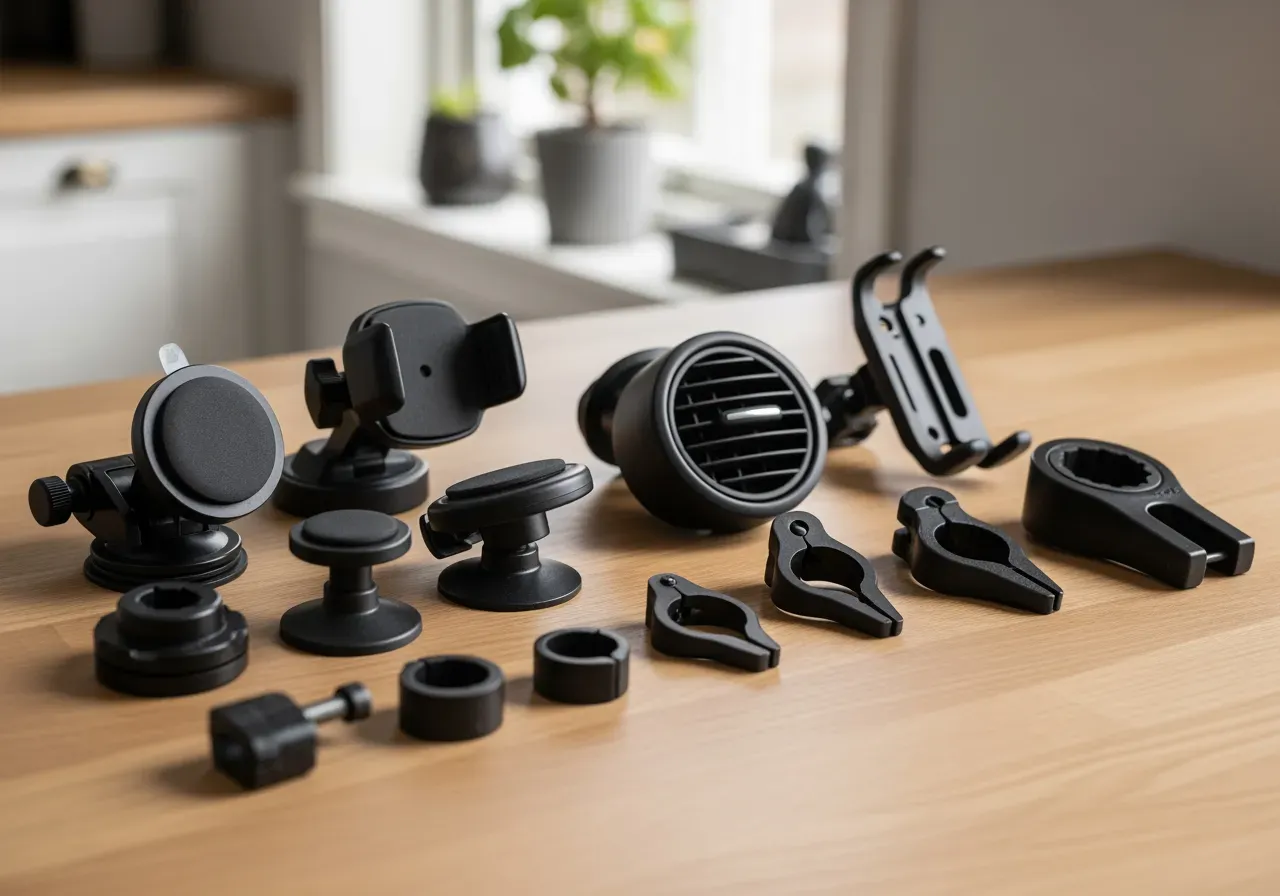 Fästen och universalklammor i bil