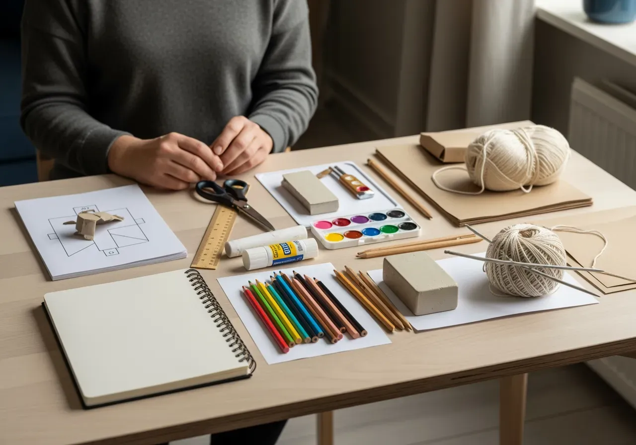 Skapande lärmaterial för nybörjare hemma