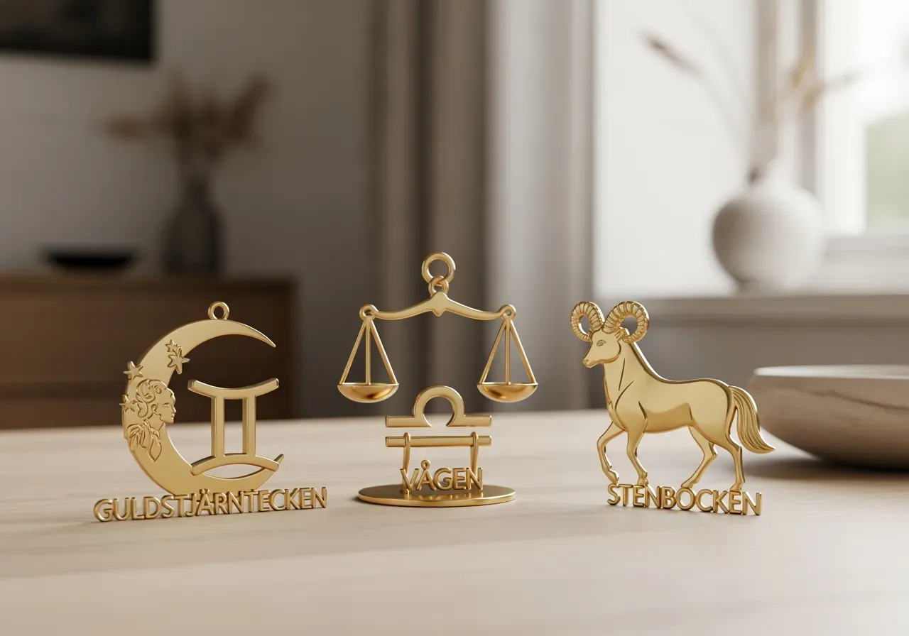 Guldstjärntecken Tvillingarna Vågen Stenbocken