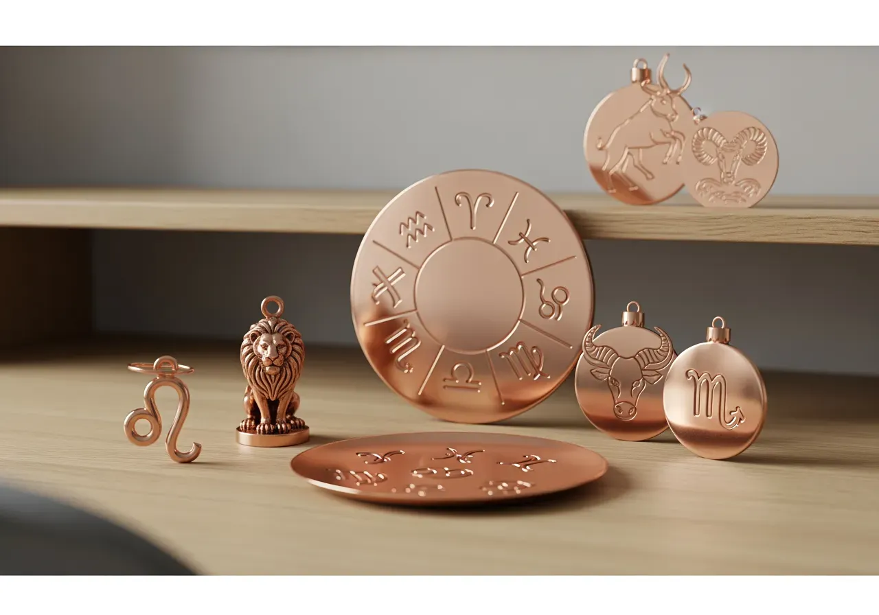 Roseguldsmotiv för stjärntecken