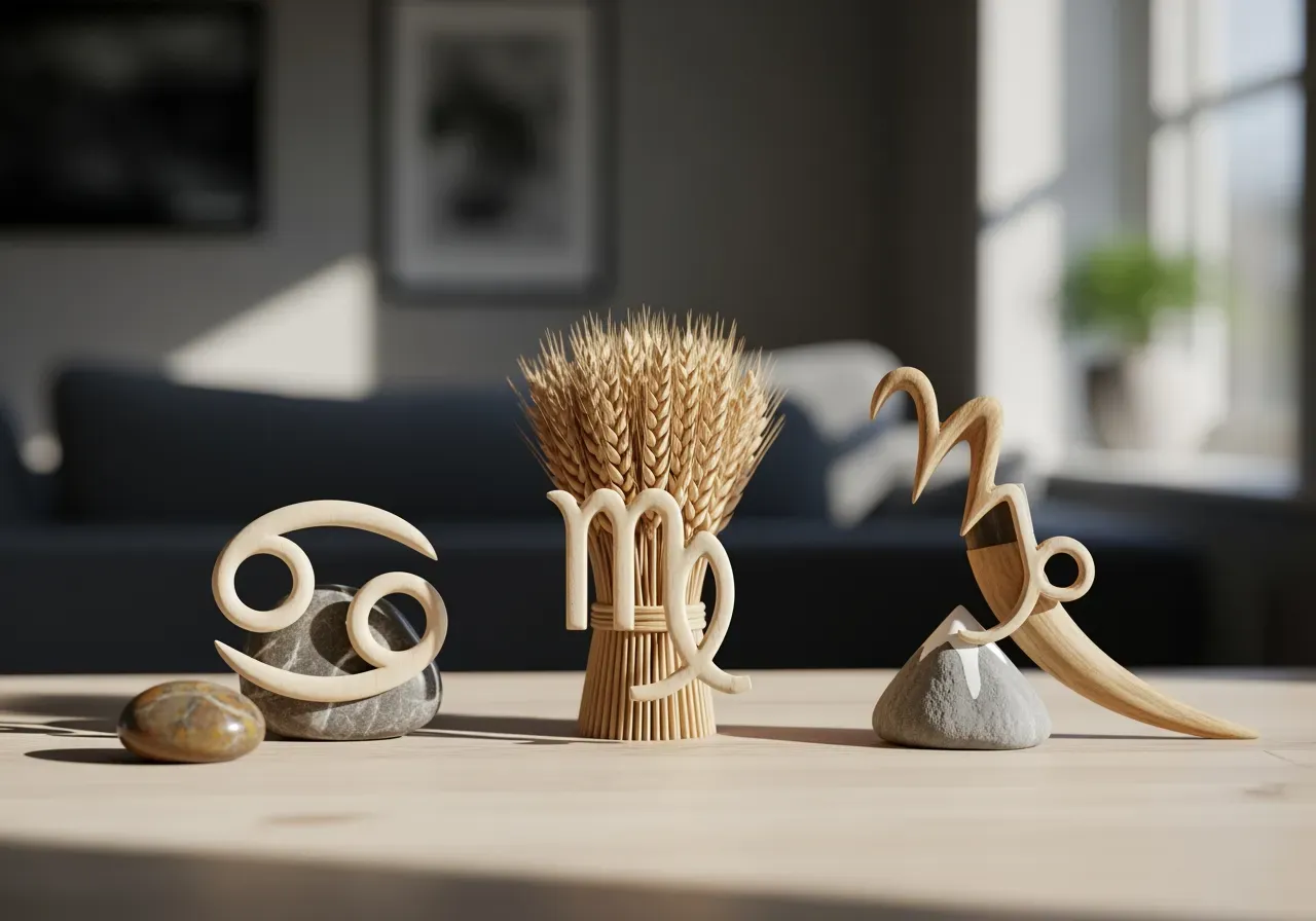 Kräftan Jungfrun Stenbocken symboler