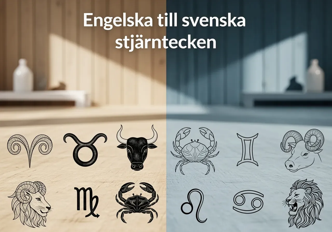 Engelska till svenska stjärntecken