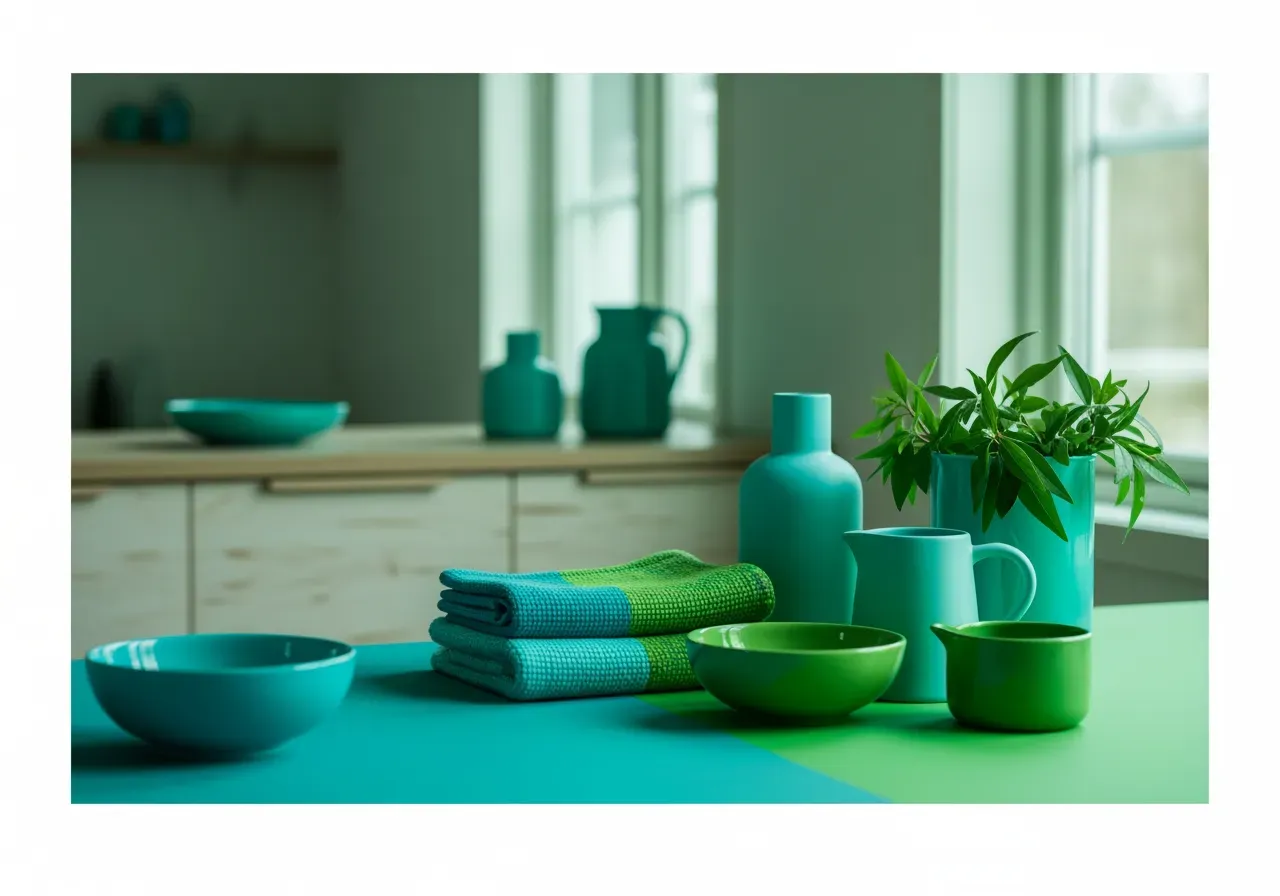 Turkos och grön färgenergi