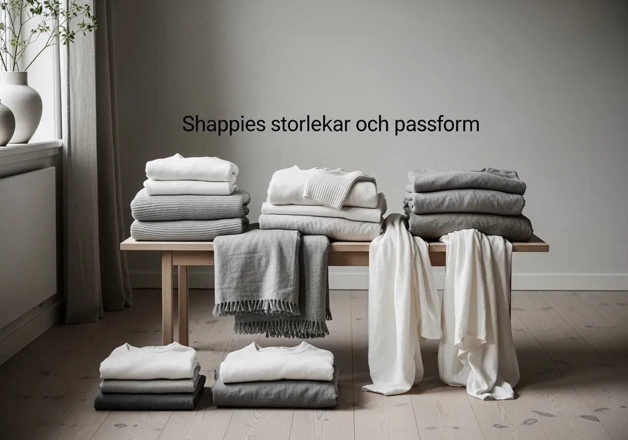 Shappies storlekar och passform