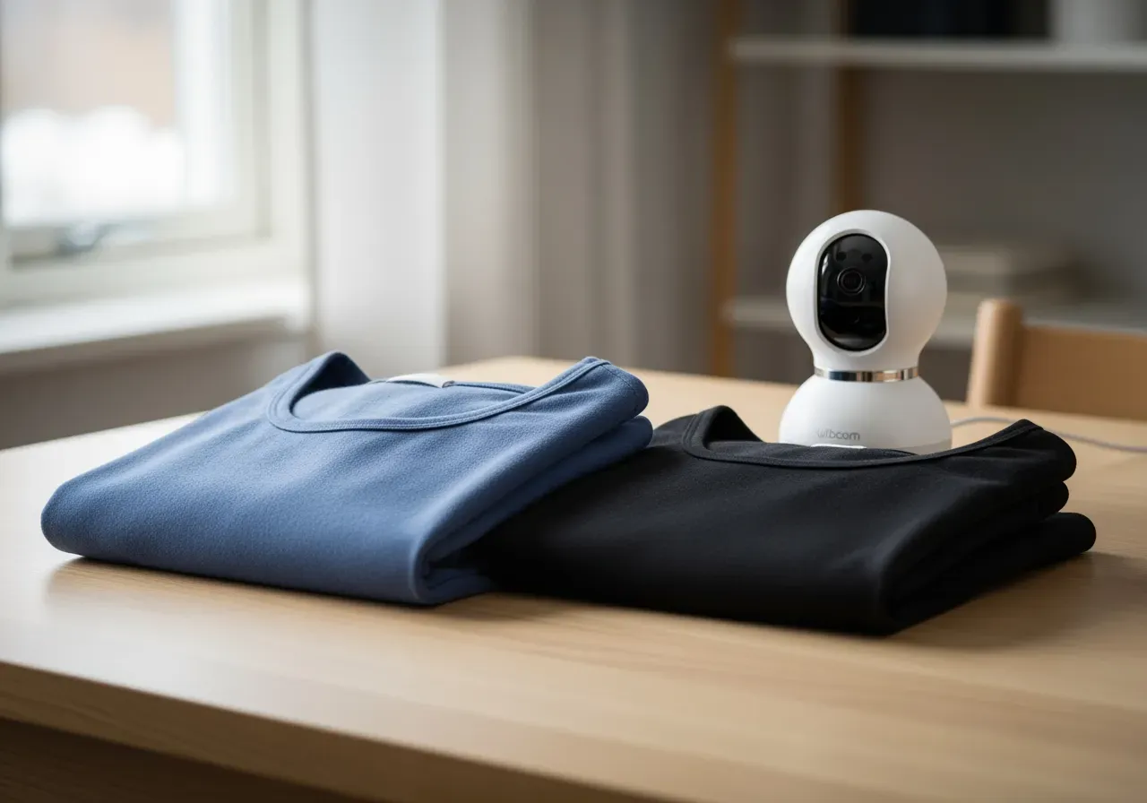 Toppar blå och svart samt Bulbcam