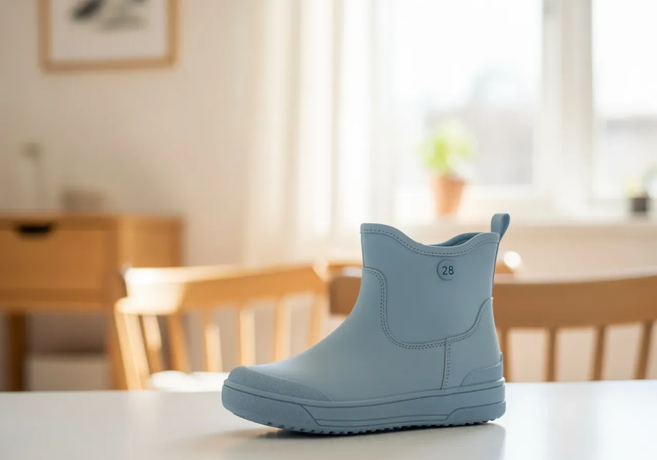 Slipo - Size - 28, Colour - Light blue
Ljusblå barnkänga i storlek 28, enkel att torka av, mönstrad sula och rymlig tåbox.